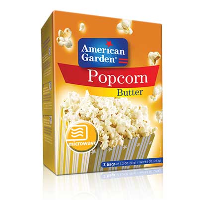 American Garden Butter flavored popcorn