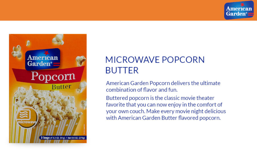 American Garden Butter flavored popcorn - Image 3