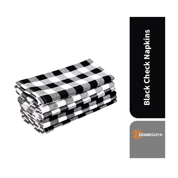 Black Check Napkins